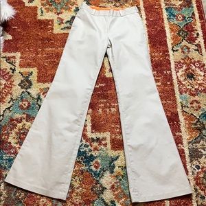 Tory Burch khaki/tan flare bottom size 2